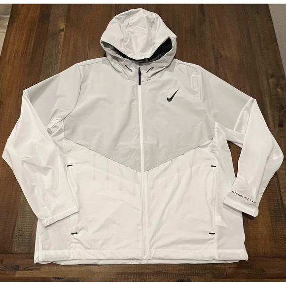Nike Other - Nike Storm Fit Mens Running Jacket Hooded White Gray XL FZ9039 121 Lightweight